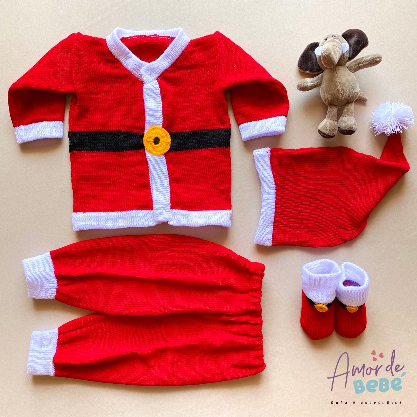 Conjuntos Papá Noel Tejido