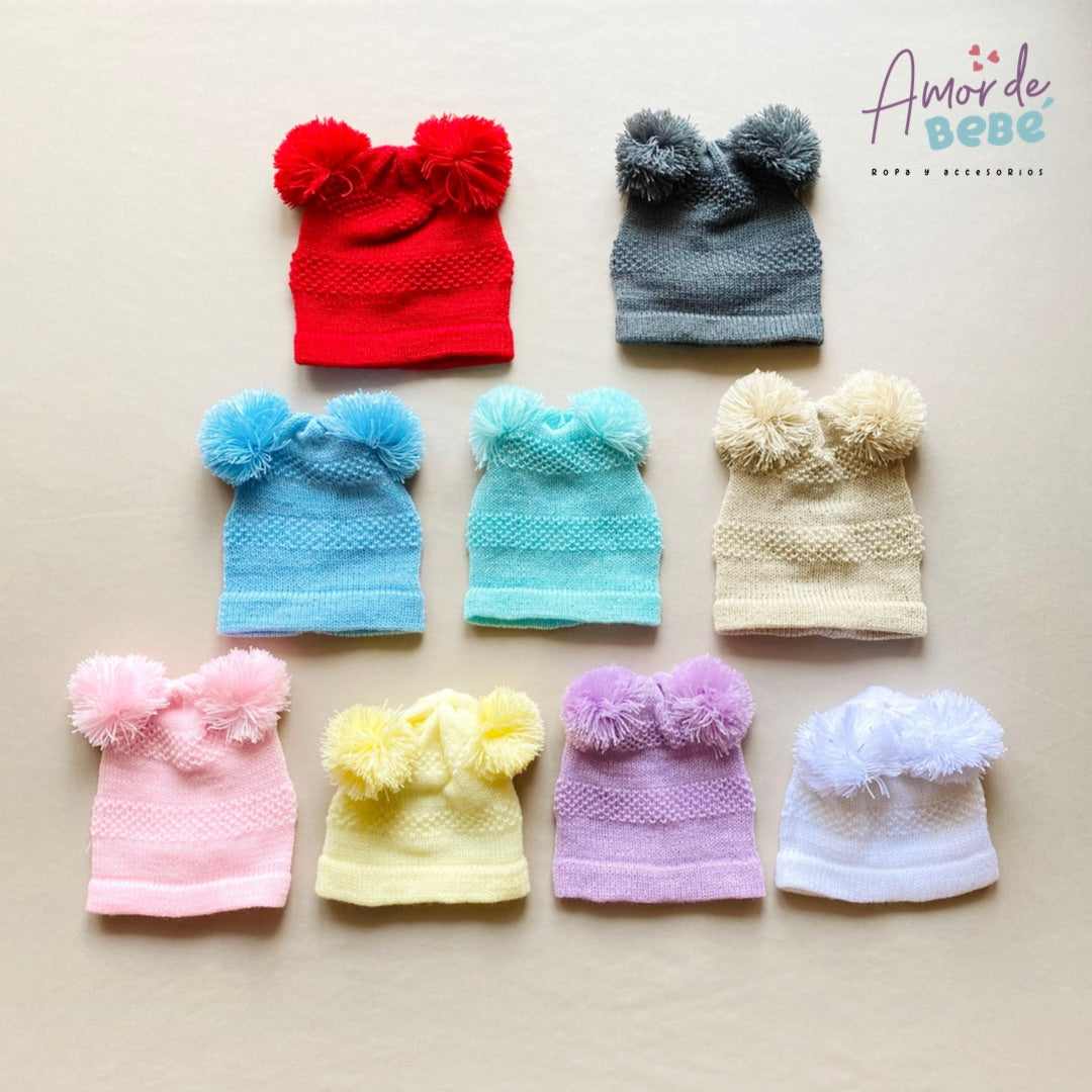 Pompom hat for baby