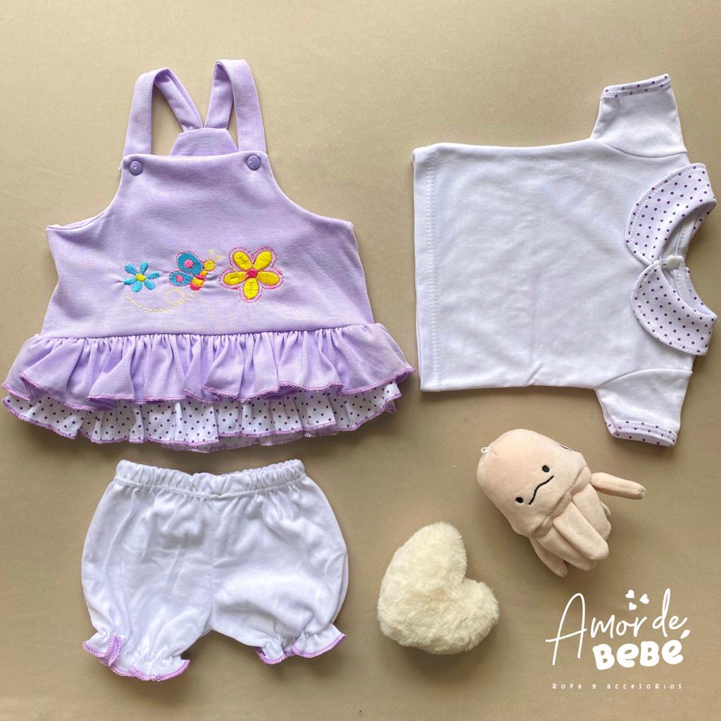 Vestido Jardinera con Blusa y Shorts