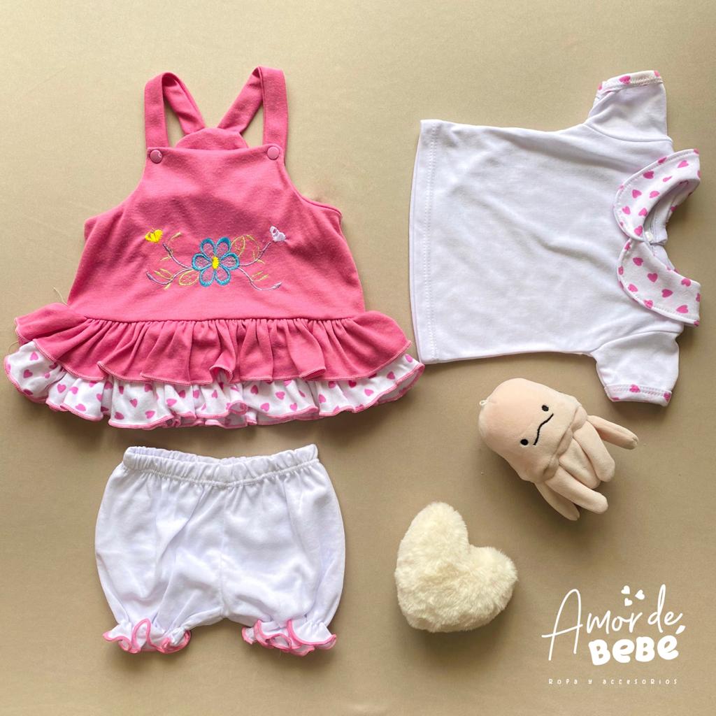 Vestido Jardinera con Blusa y Shorts