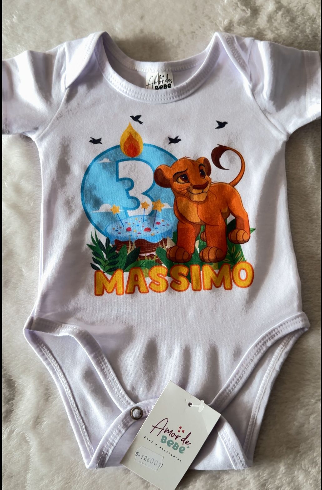 Mameluco cumple meses rey leon