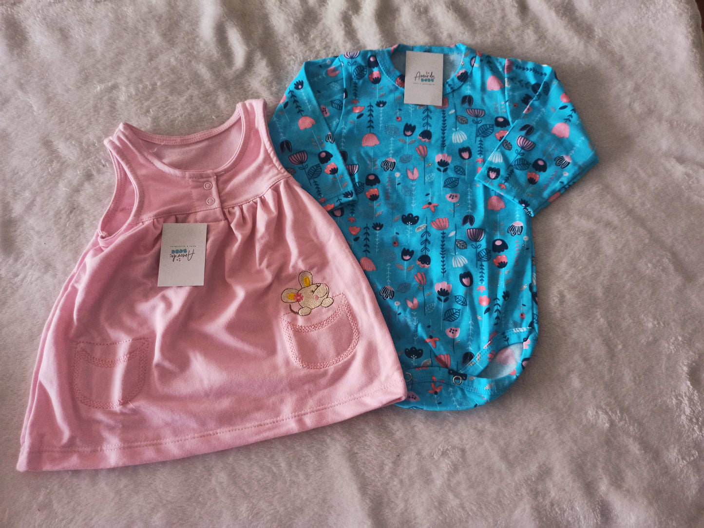 Vestido con mameluco manga larga