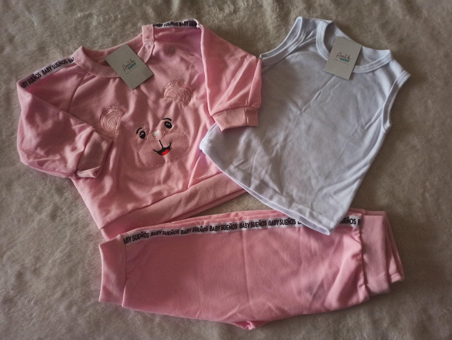 Sudadera ratoncito niña x3 piezas