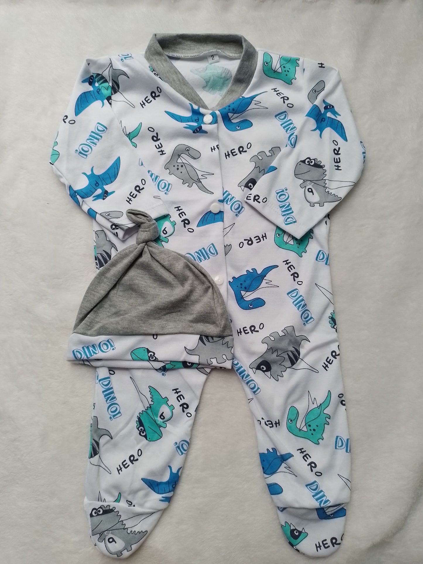 Pijama enteriza con gorro niño