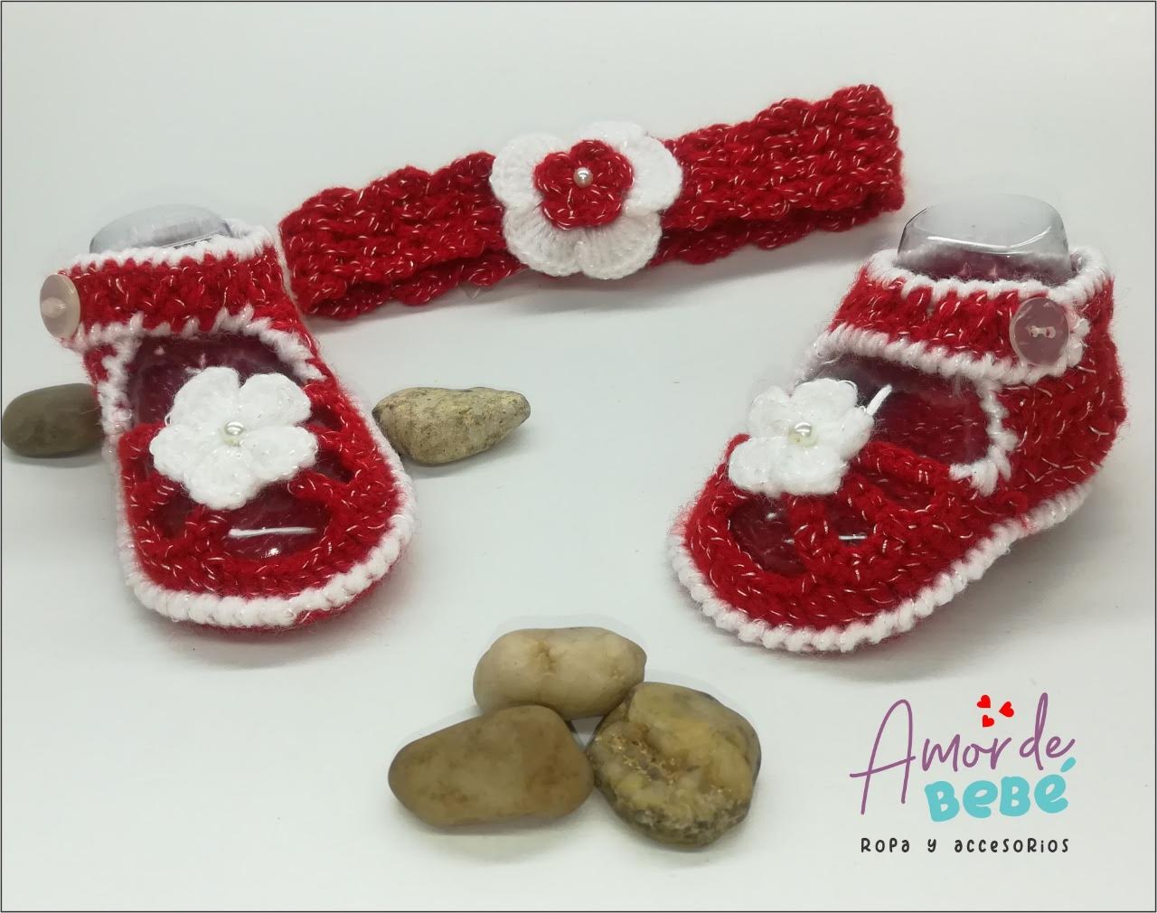 Sandalias y diadema crochet