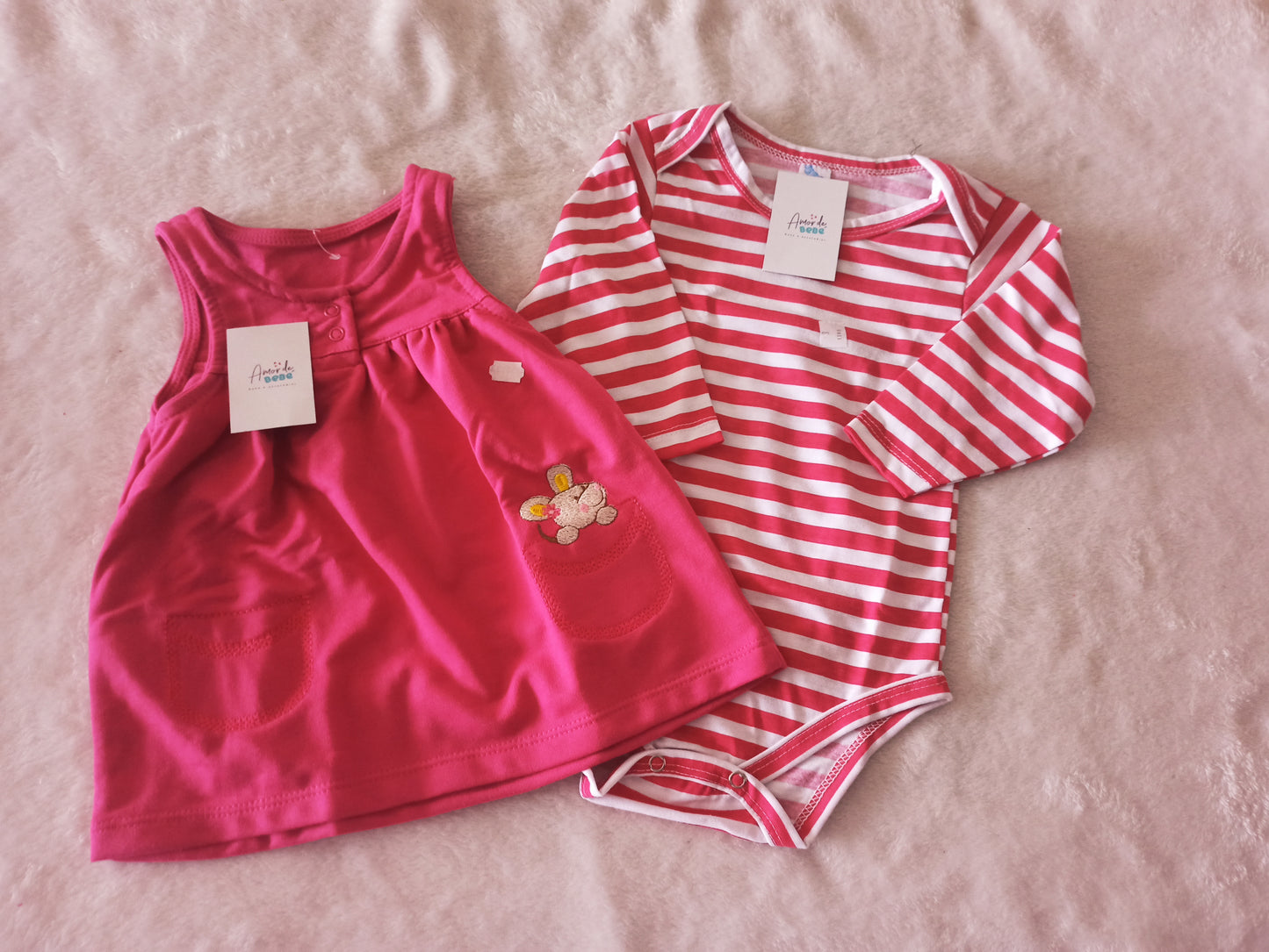 Vestido con mameluco manga larga