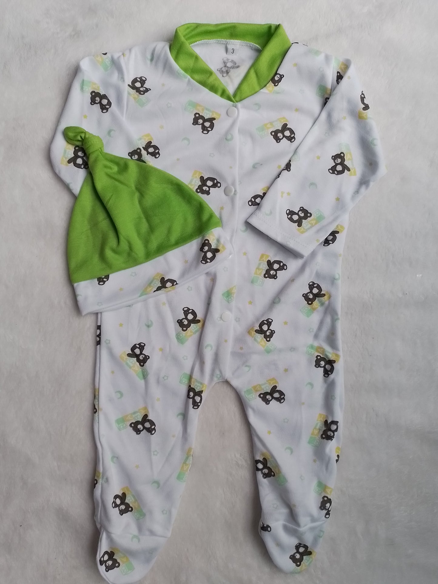 Pijama enteriza con gorro niño