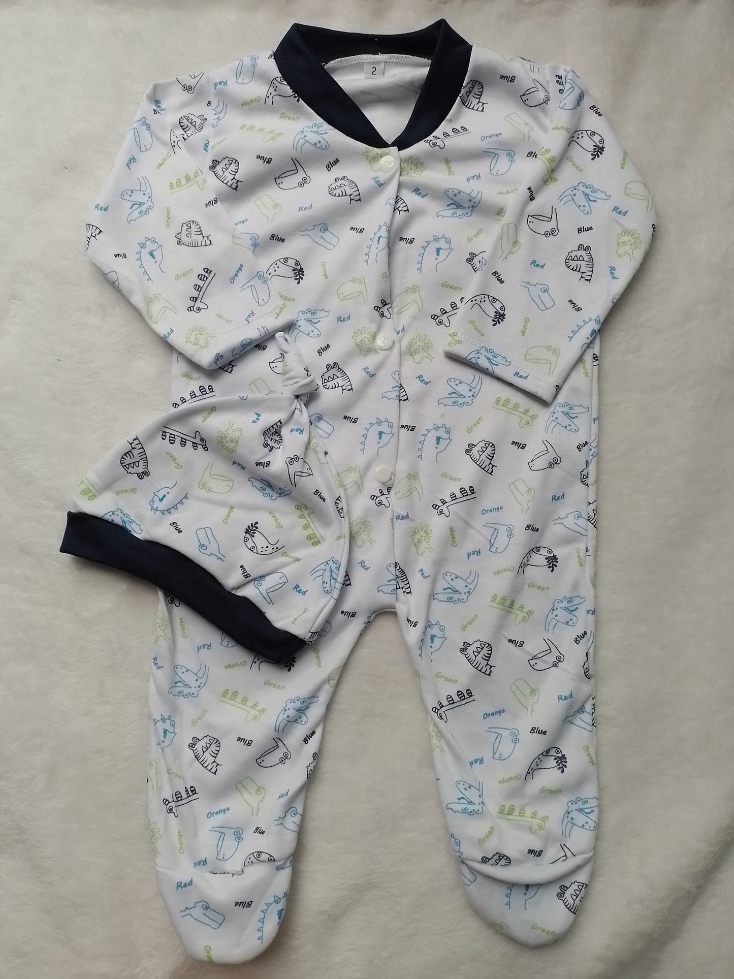 Pijama enteriza con gorro niño