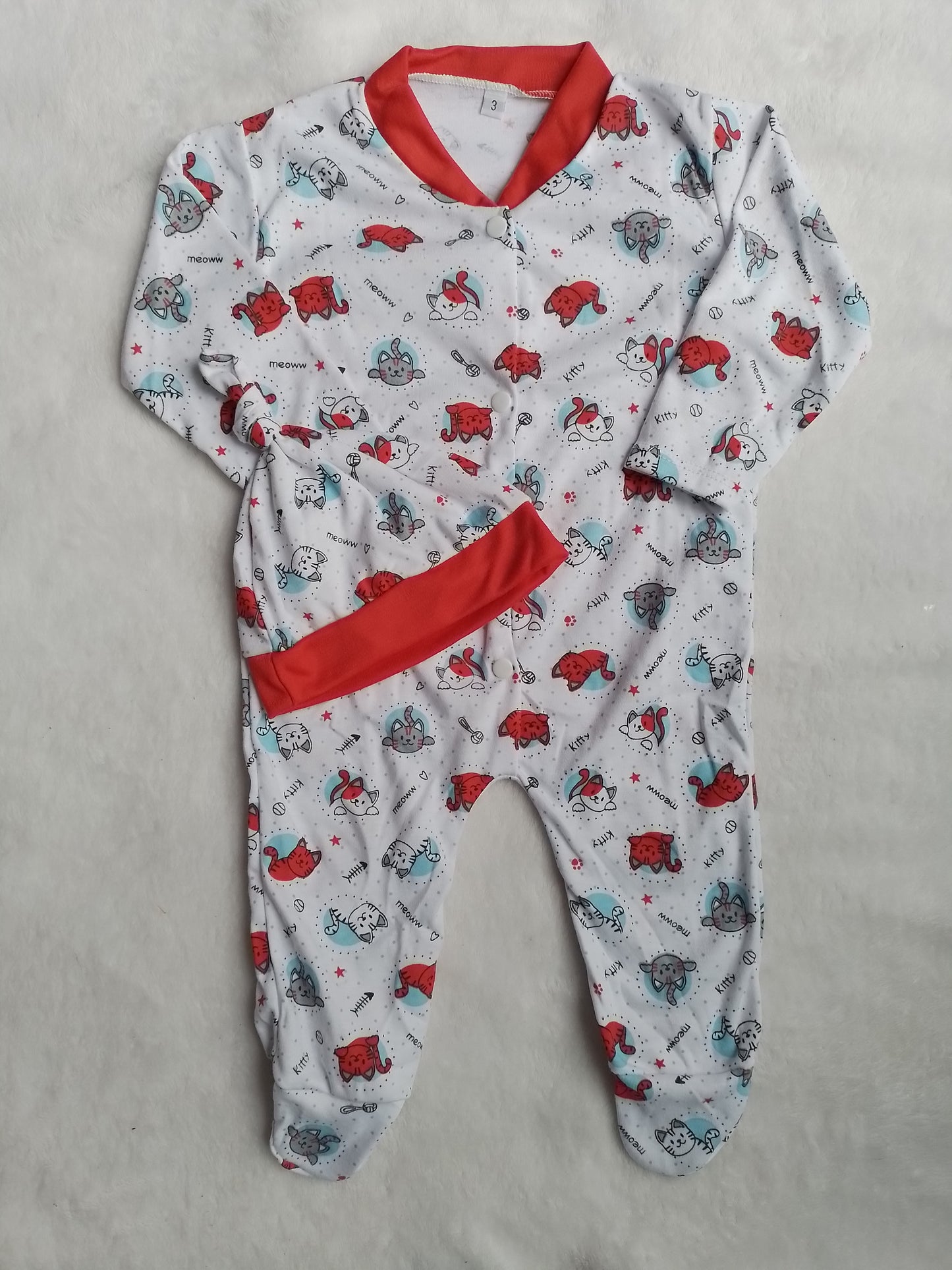 Pijama enteriza con gorro niño