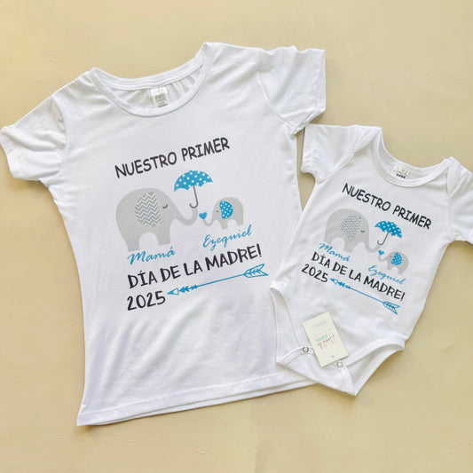 Camiseta y mameluco diseño mamá