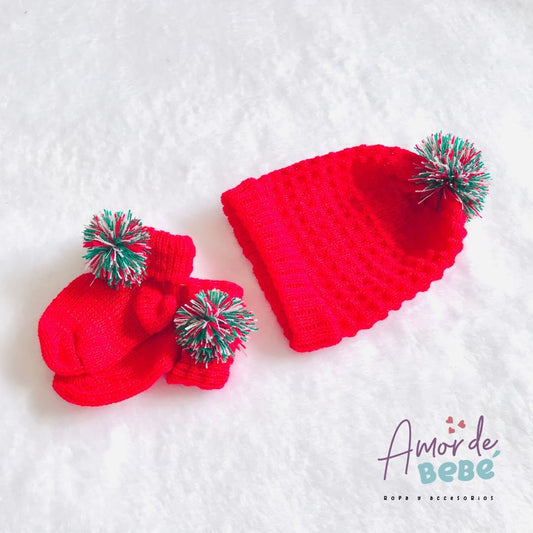 Duo gorro y medias navidad
