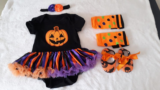 Disfraz calabaza niña con tutu