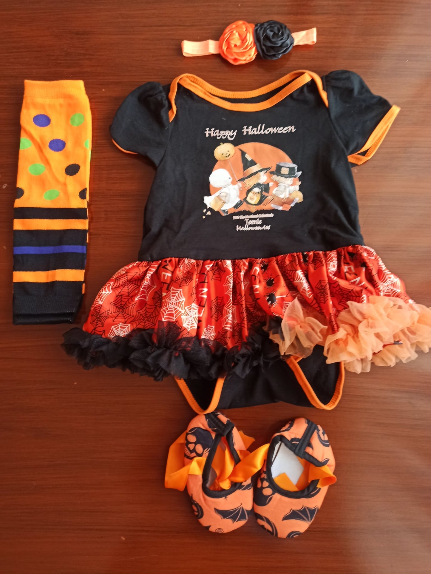 Disfraz calabaza niña con tutu