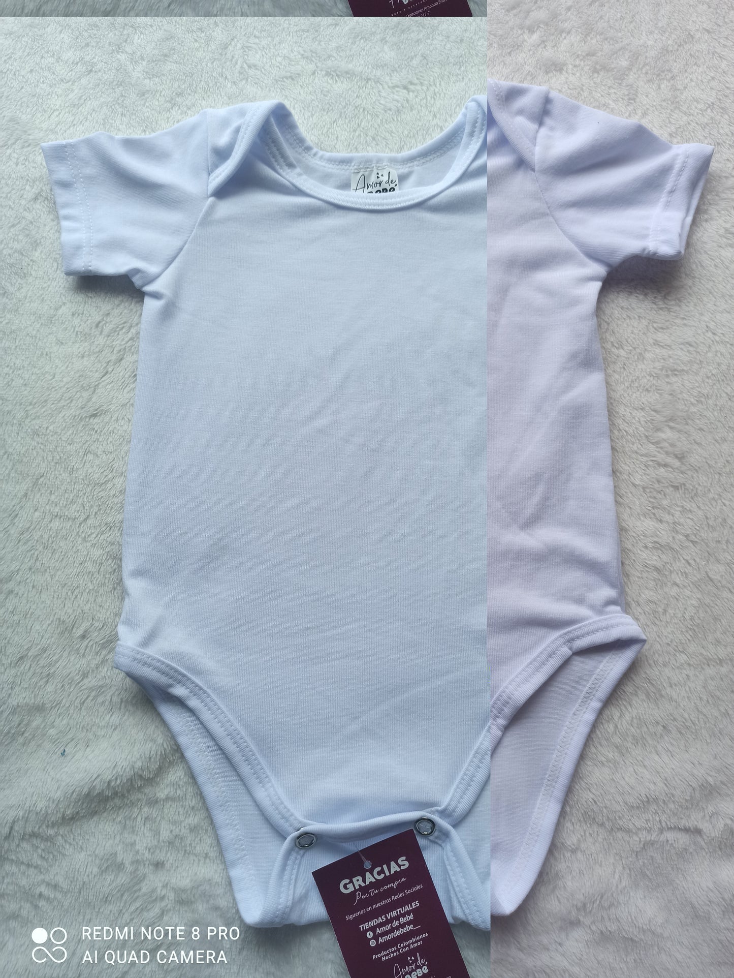 Mameluco blanco estampado