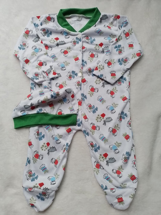 Pijama enteriza con gorro niño