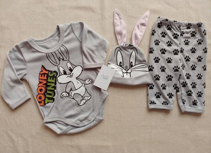 Conjunto temático x 3 piezas talla 0-3 m