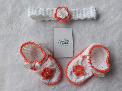 Sandalias y diadema crochet