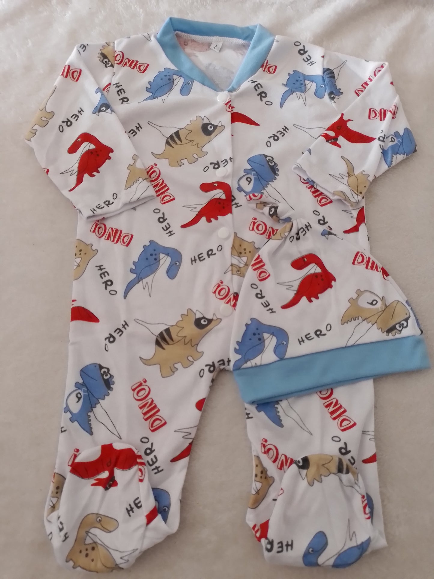 Pijama enteriza con gorro niño