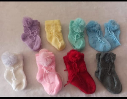 Par medias pompom