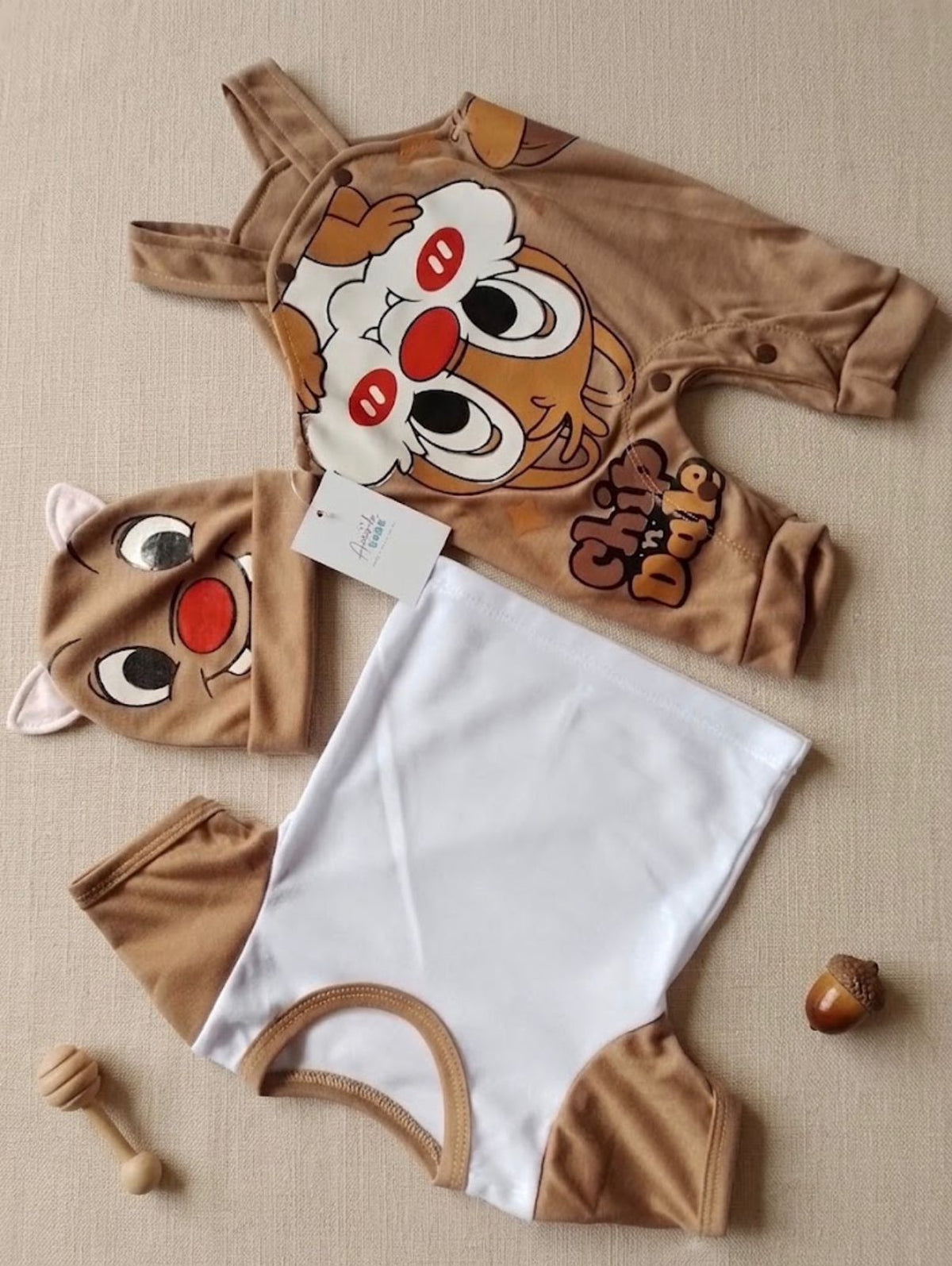 Conjunto temático x 3 piezas talla 0-3 m