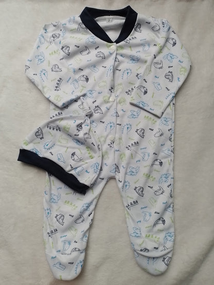 Pijama enteriza con gorro niño